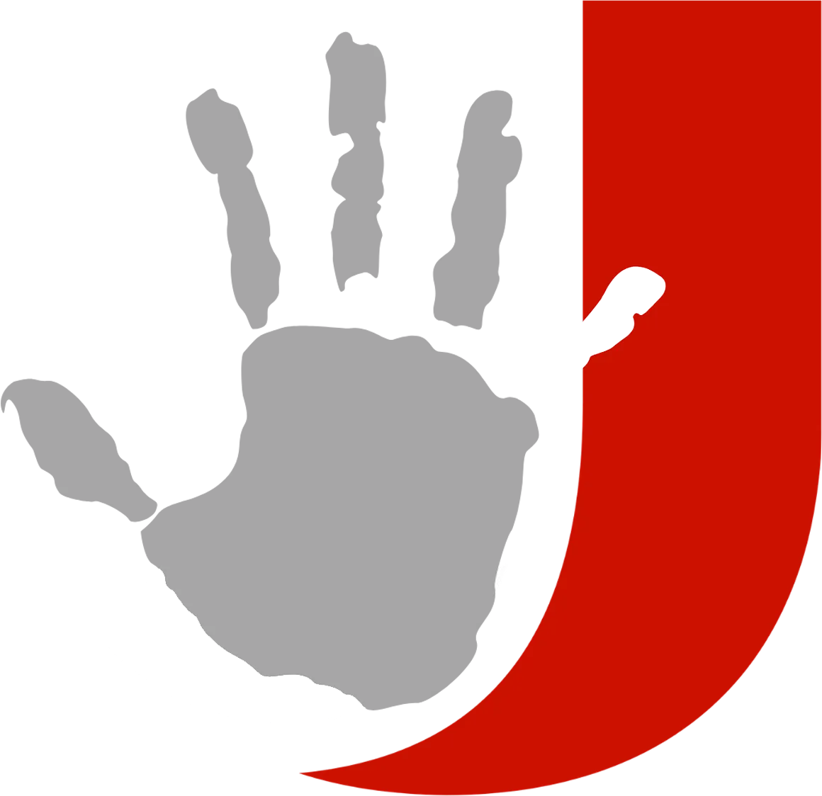 Simple red cross logo next to the text 'JESUS CENTER OF LIFE' in a classic serif font.