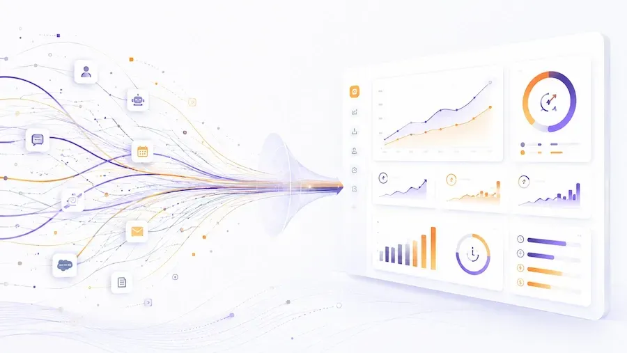 Dashboard visuel affichant la croissance d'une PME locale