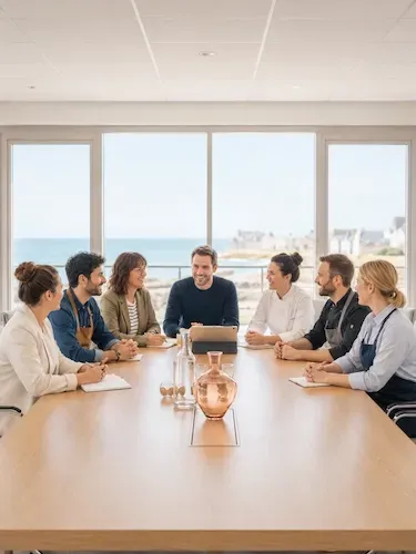 L'équipe Loopline dans ses bureaux de Saint-Malo