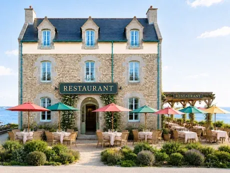 Restaurant breton illustrant les solutions digitales Loopline pour la réservation en ligne et la fidélisation client