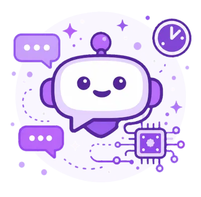 Illustration d’un chatbot IA pour TPE et PME, connecté au site internet et au CRM pour répondre aux questions et qualifier les prospects.