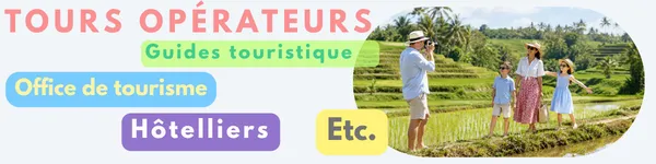 Illustration des professionnels du voyage et du tourisme accompagnés par Loopline : tours opérateurs, guides touristiques, offices de tourisme, hôteliers et autres acteurs du secteur.