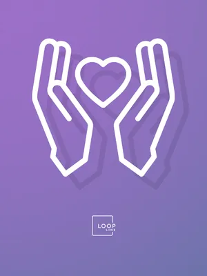 Illustration des valeurs humaines de Loopline, avec des mains entourant un cœur pour représenter la confiance, la clarté et l’accompagnement dans les projets digitaux.