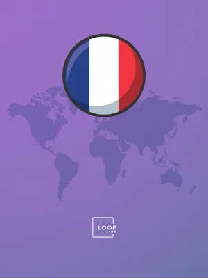 Illustration de l’ancrage français et de l’ouverture internationale de Loopline, avec un drapeau français devant une carte du monde.