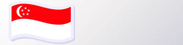 Illustration d’un drapeau de Singapour représentant l’expérience internationale de Loopline et son ouverture aux usages digitaux modernes.