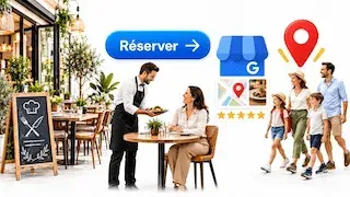 Solutions digitales pour restaurants proposées par Loopline : création de site internet, réservation en ligne, référencement local Google et avis clients pour améliorer la visibilité et attirer davantage de clients