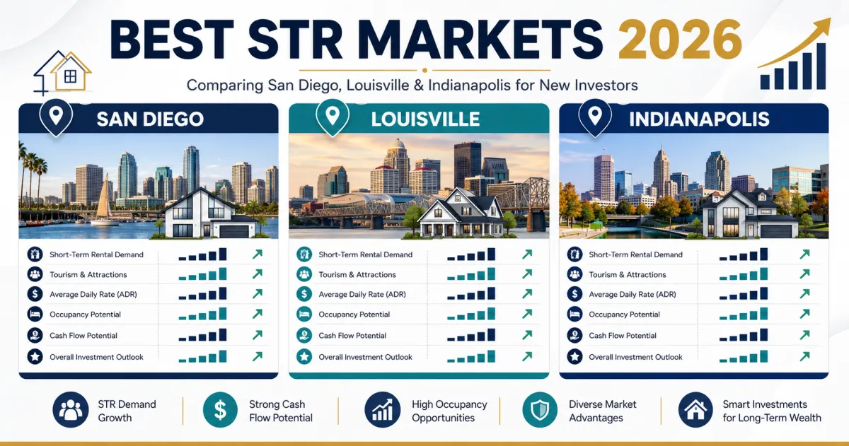 Best STR Markets 2026: San Diego, Louisville, Indianapolis