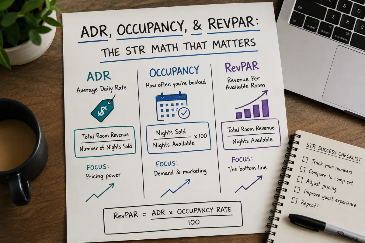 ADR, Occupancy, and RevPAR: The STR Math That Matters