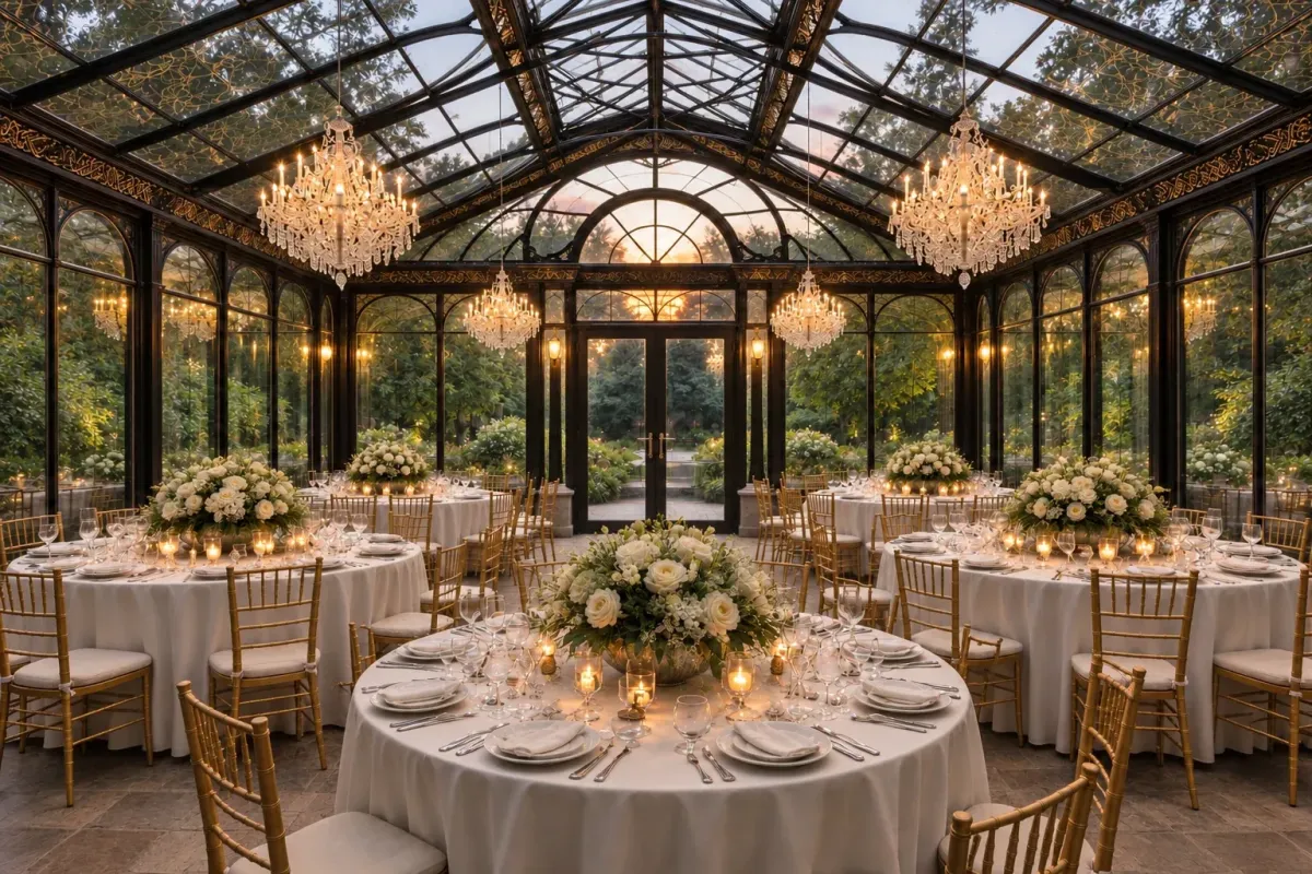 Wedding reception interior — architectural visualization
