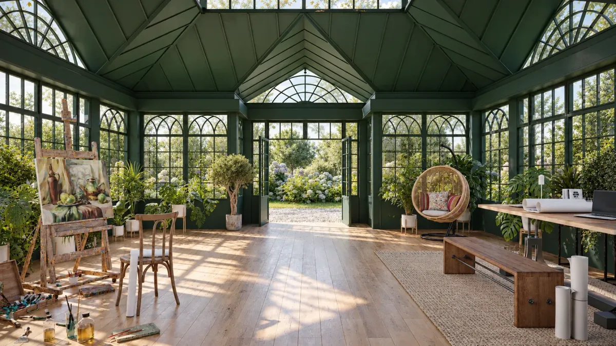 Garden art studio — architectural visualization