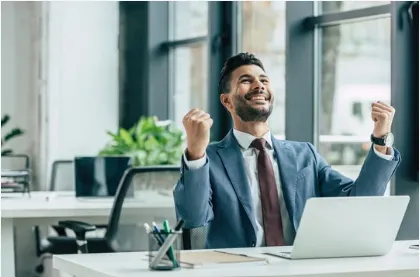 Pleased businessman