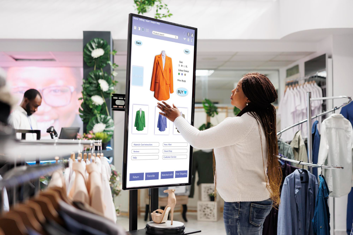 Retail display som förlänger tiden i butik utan att störa kunden