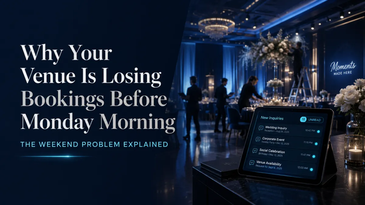 Why Your Venue is Losing Bookings Before Monday Morning