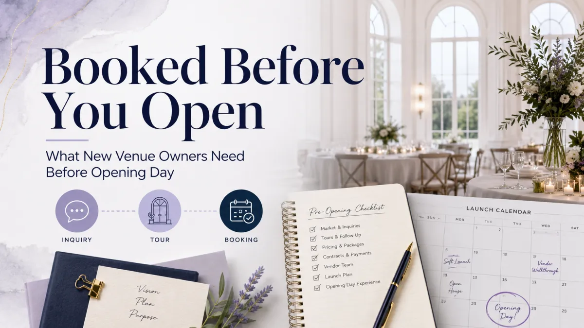 Booked Before You Open: What New Venue Owners Need Before Opening Day