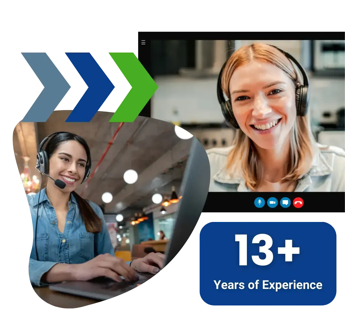 Agents on virtual calls with clients
