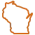 Wisconsin state outline