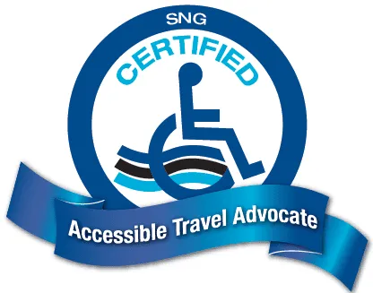 SNG Certified Accessible Travel Advocate logo