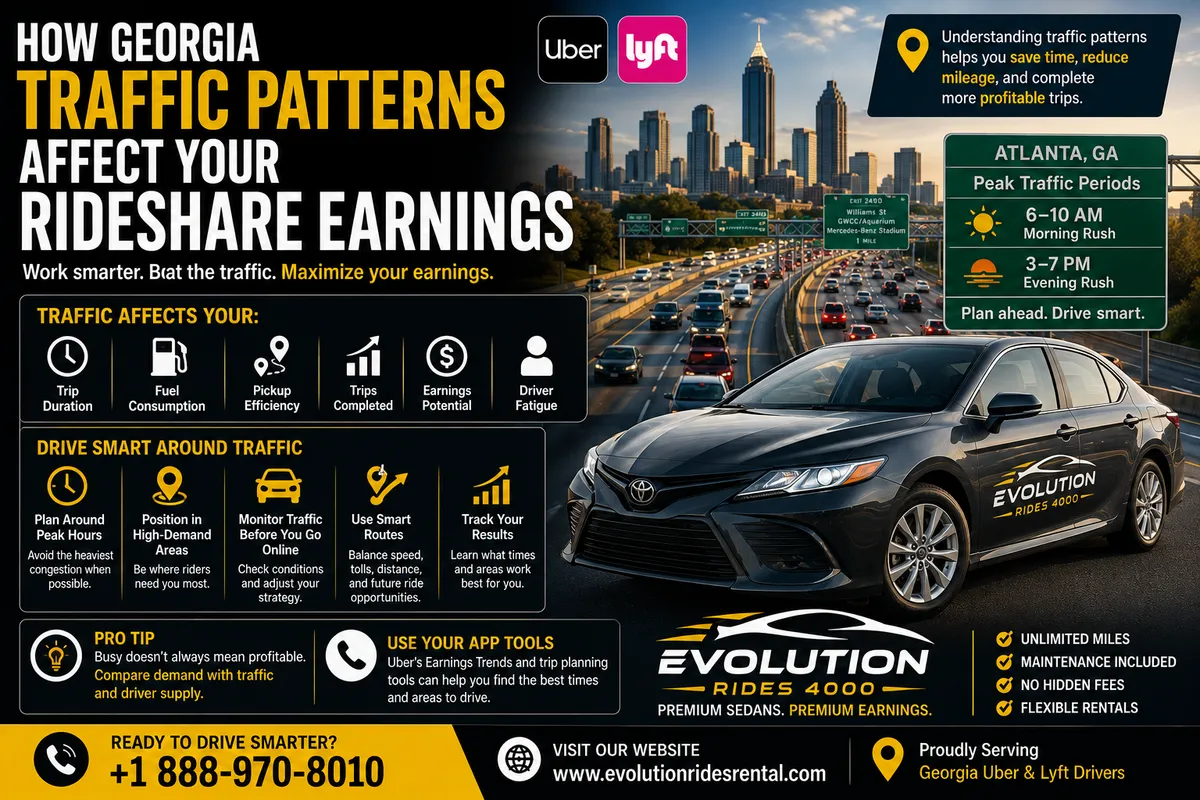 How Georgia Traffic Patterns Affect Your Rideshare Earnings