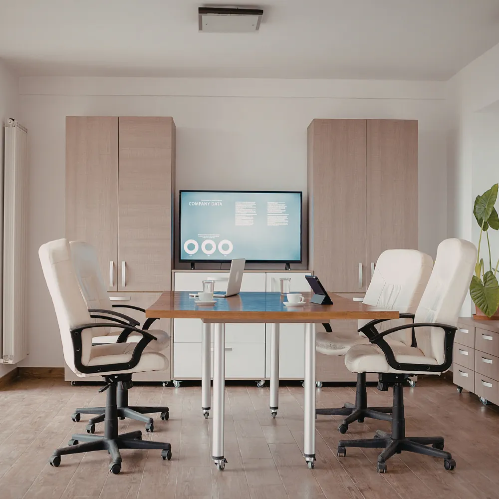 Commercial construction in Logan Utah with modern office space and clean interior buildout