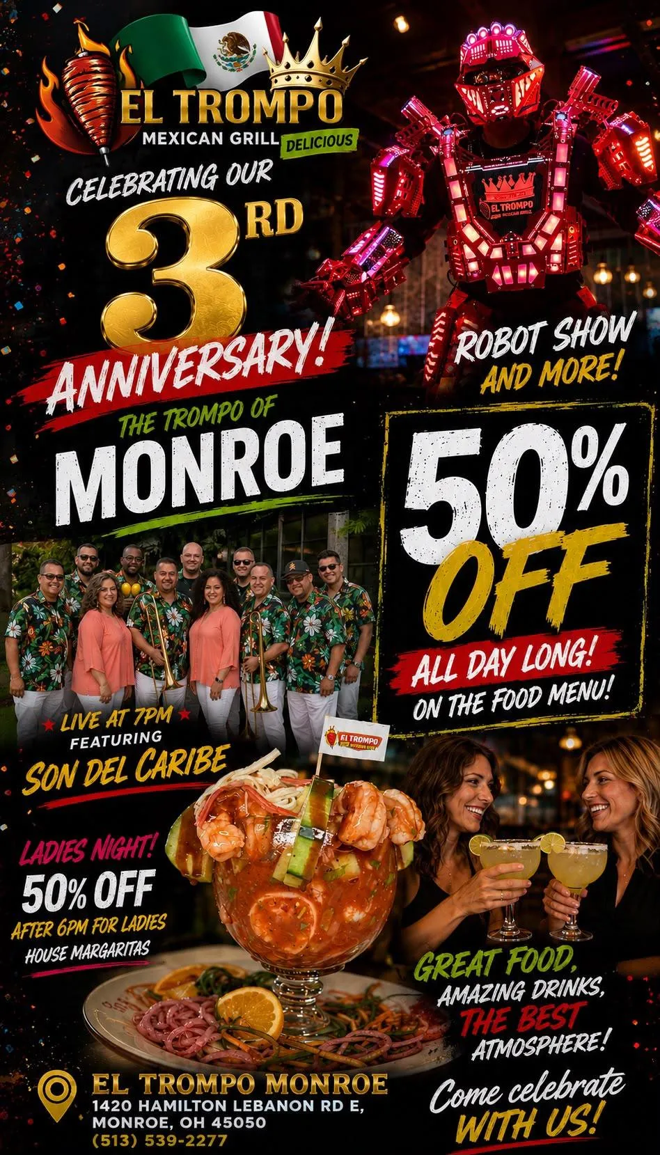 El Trompo Monroe Celebrates Its 3-Year Anniversary with 50% Off the Entire Food Menu 🎉🌮