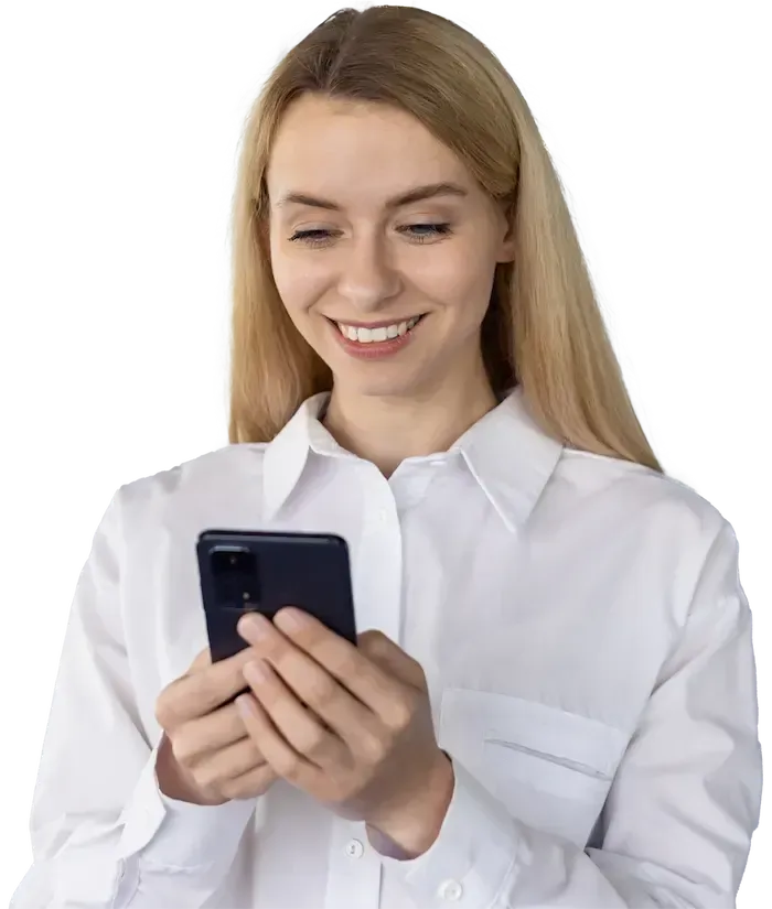 Dentist looking at short-form video