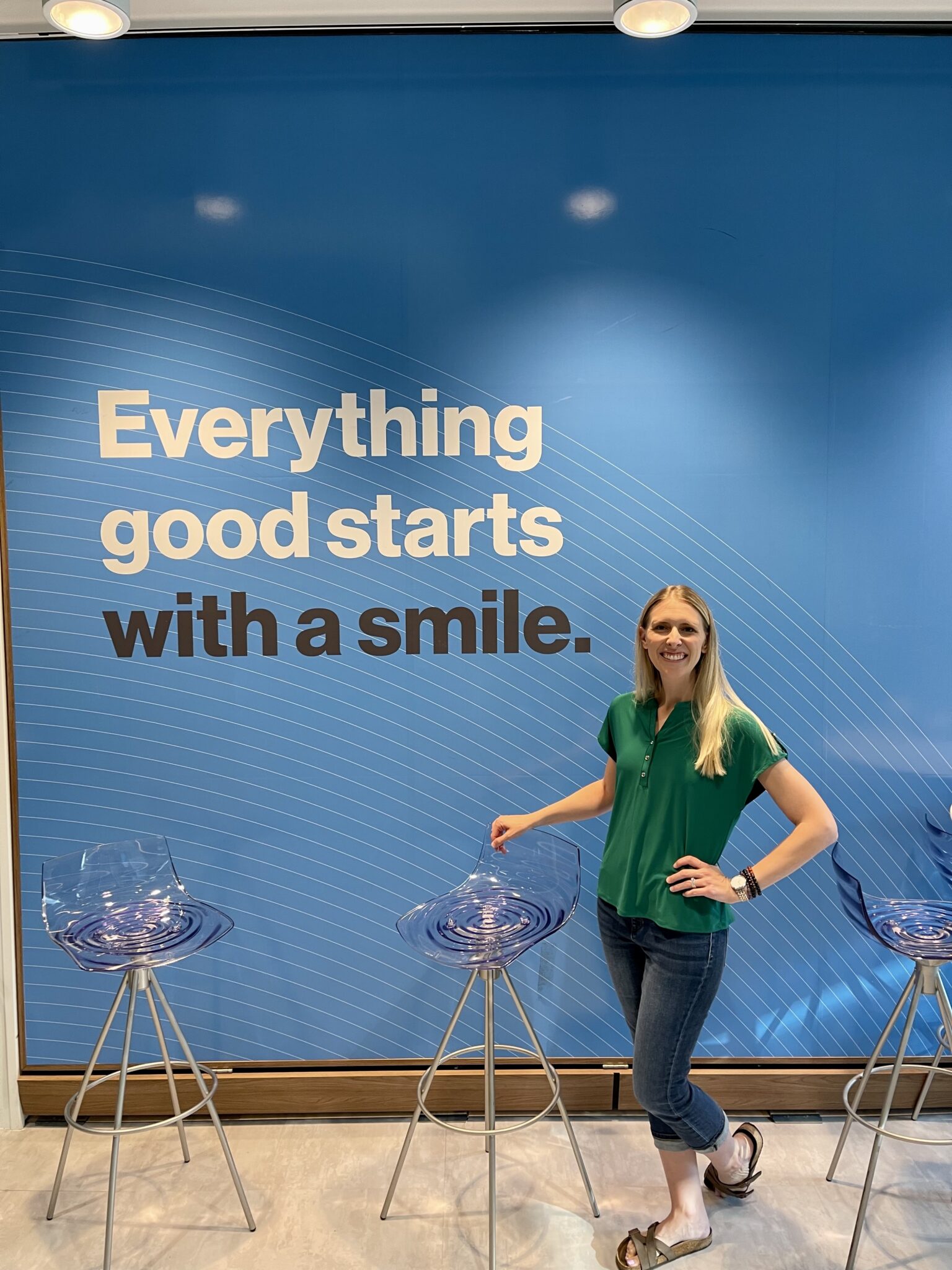 Dr. Cyndi Blalock DDS of Cardinal Dental is all smiles at an Invisalign event