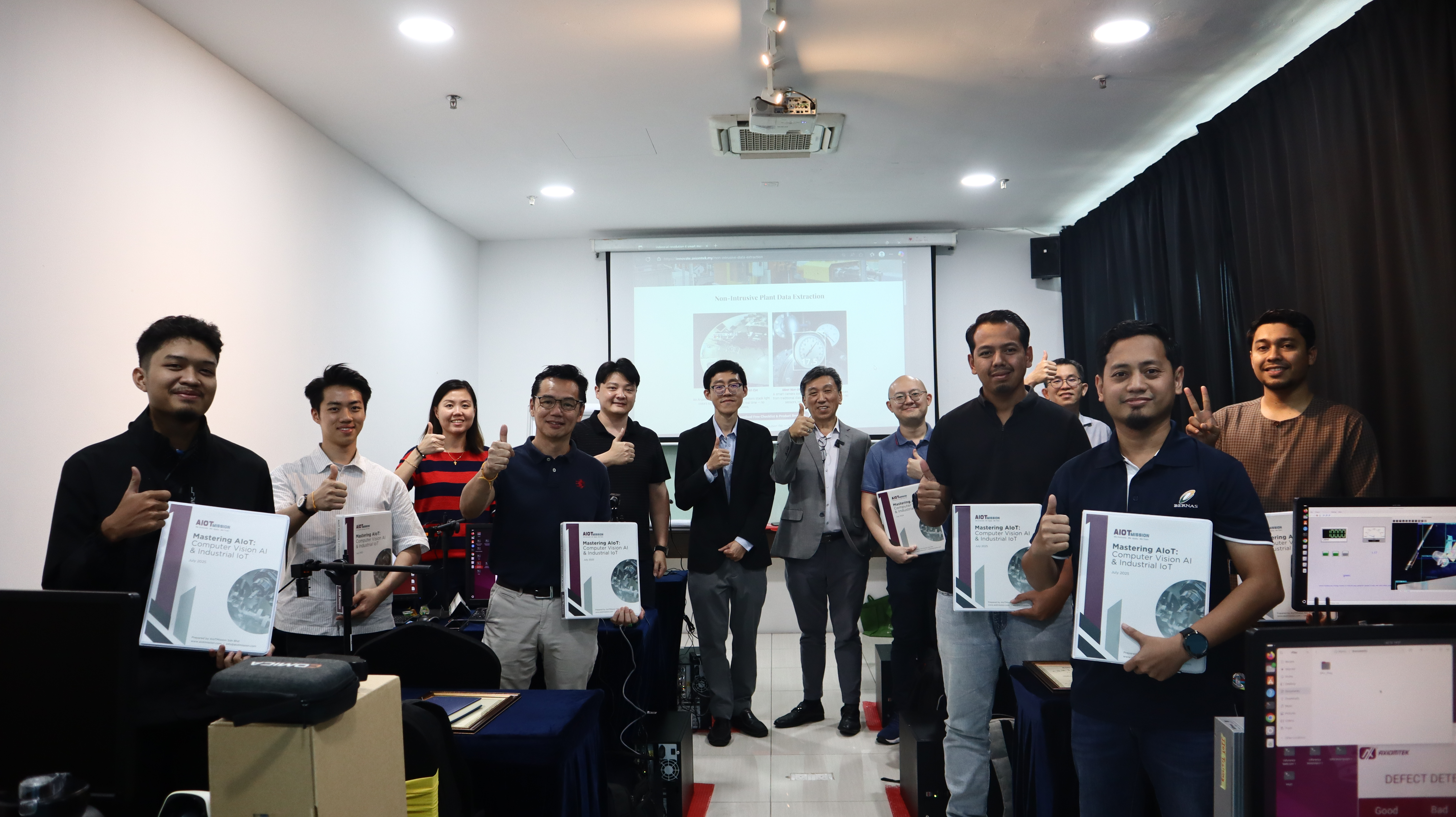 Smartphones displayed on stands in a store