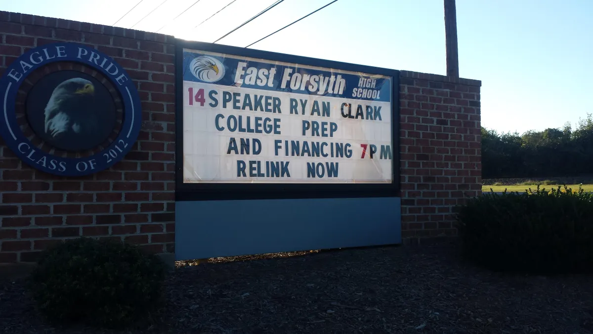 	Ryan Clark leading a college planning session at a local high school PTSA event