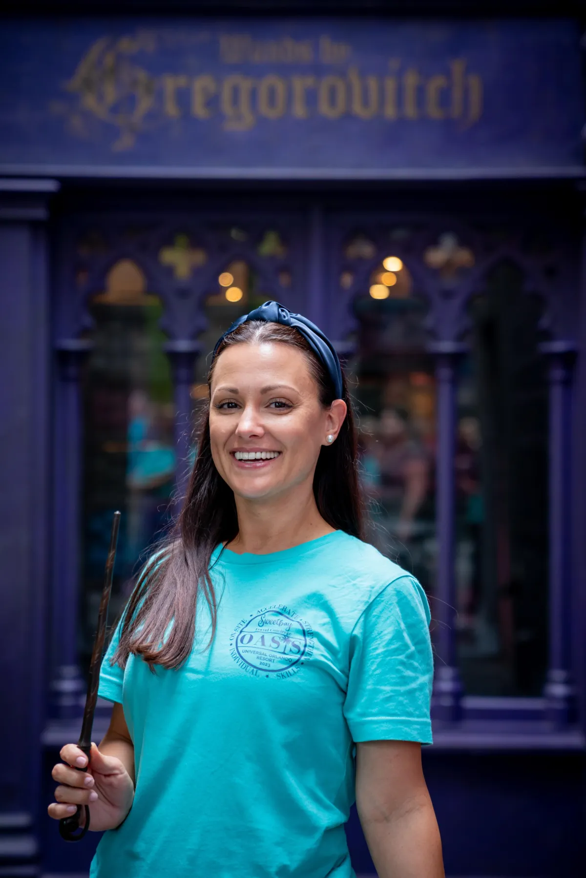 Elizabeth Clements in Diagon Alley at Universal Orlando Resort