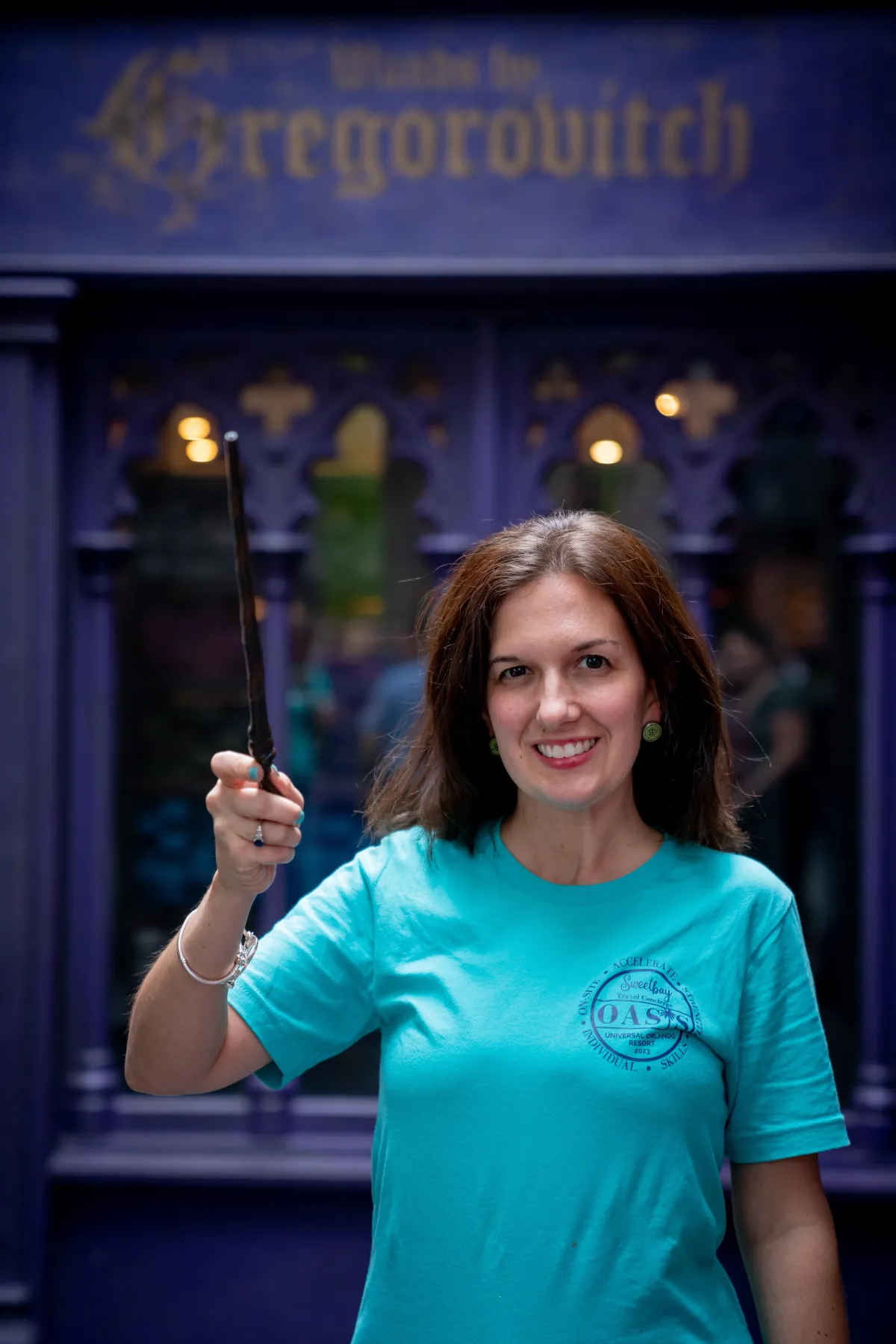 Elizabeth Clements in Diagon Alley at Universal Orlando Resort