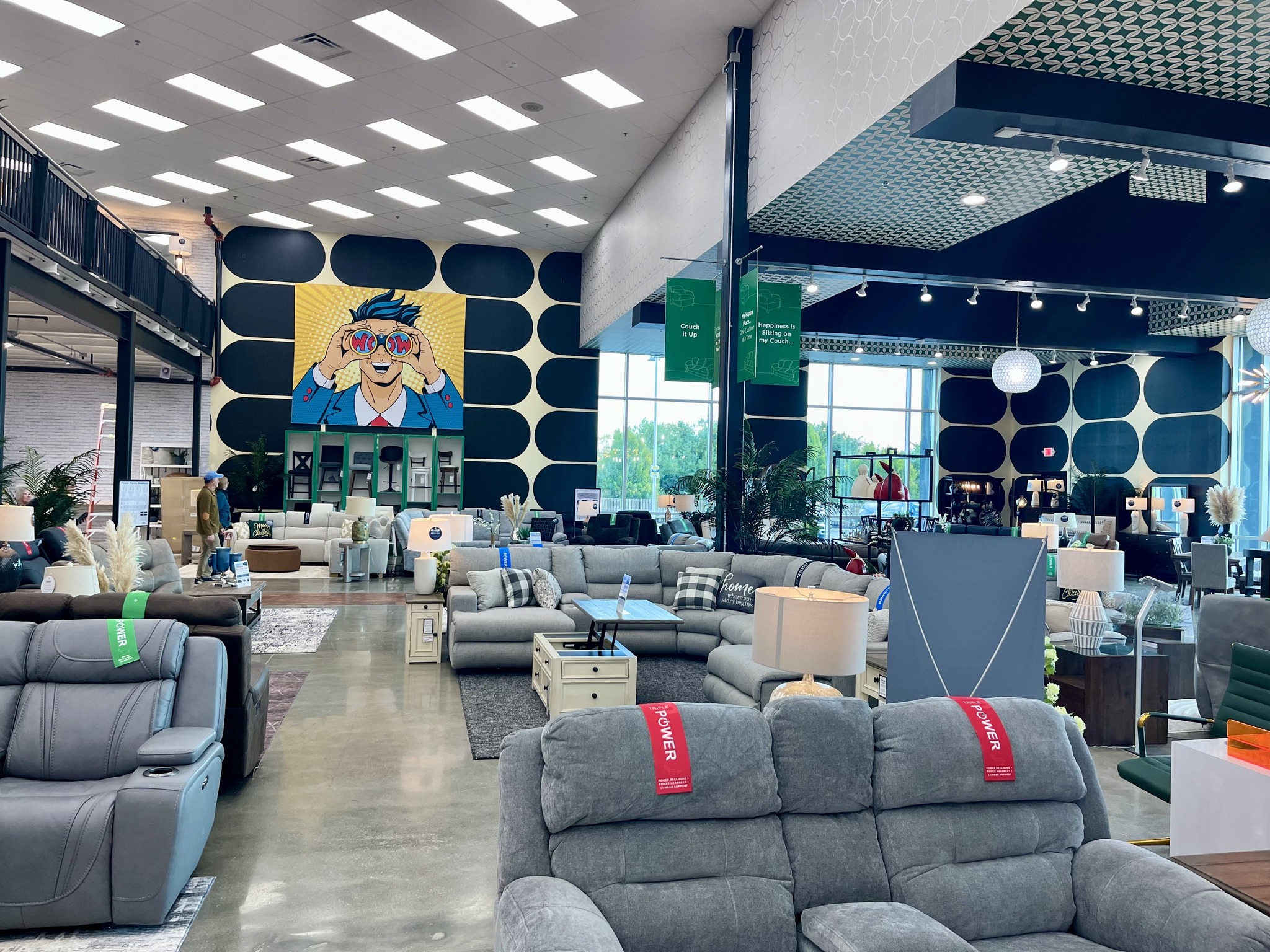 Upward view of the American History Rotunda dome in the Buffalo Pacific prototype, showcasing intricate federalist-style architecture with a glass skylight and surrounding historical display panels.