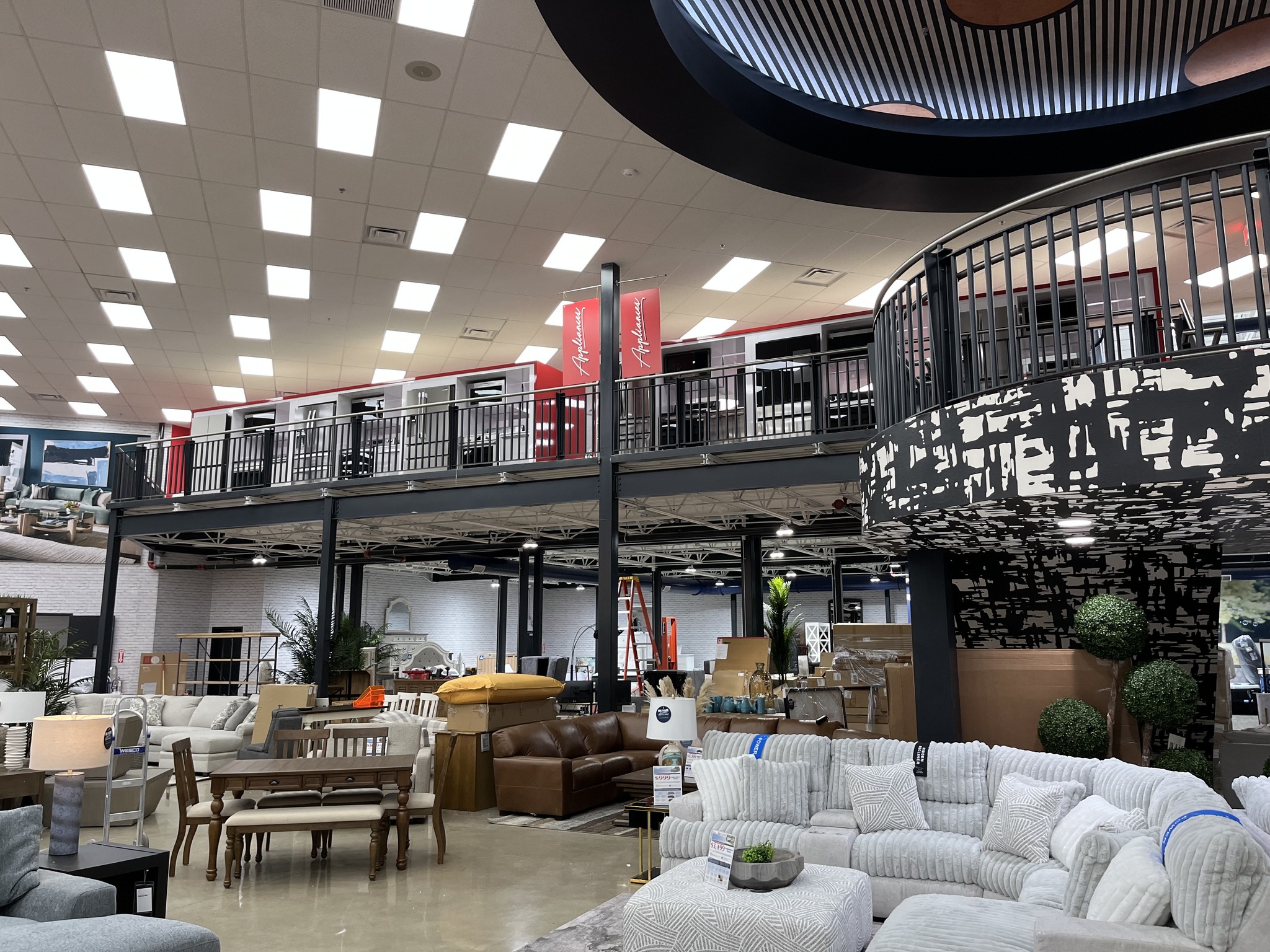 Exterior view of the Buffalo Pacific prototype designed by Drake Architecture, featuring federalist-style architecture with modern elements, including a central dome and spaces for financial, medical, and wellness services.