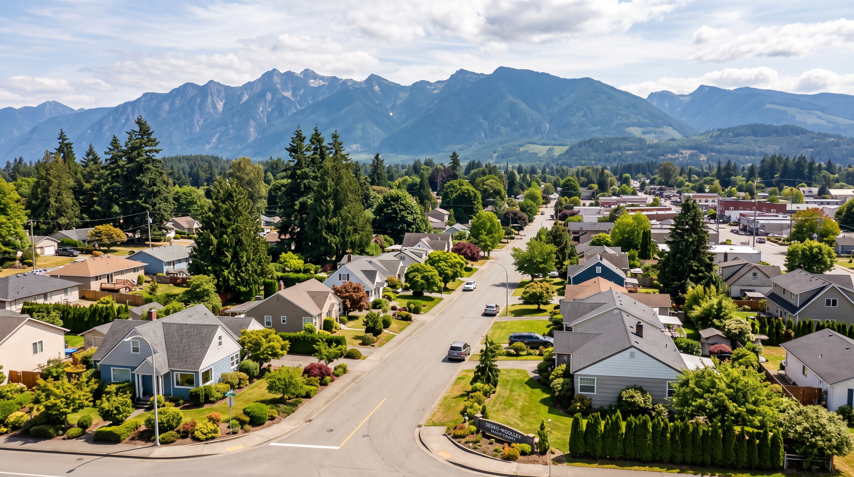Scenic view of a Sedro-Woolley neighborhood in Skagit County