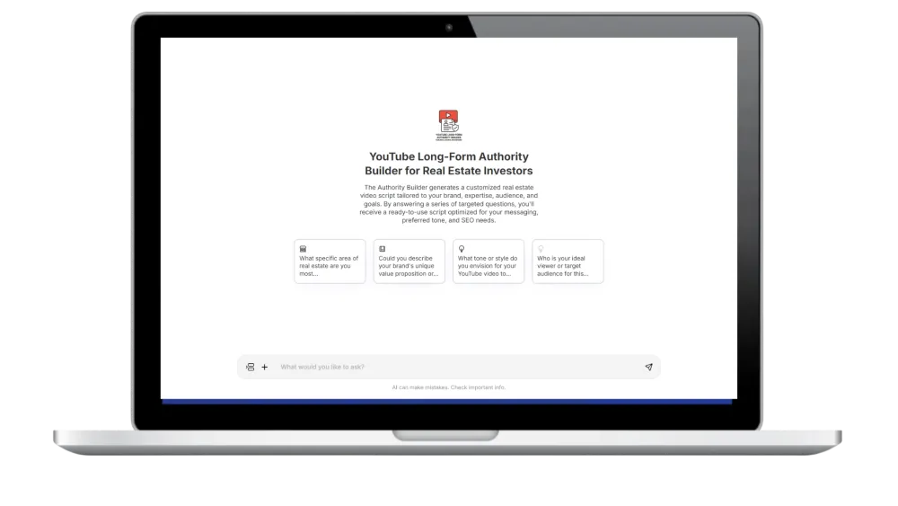 youtube long form authority builder for real estate investors