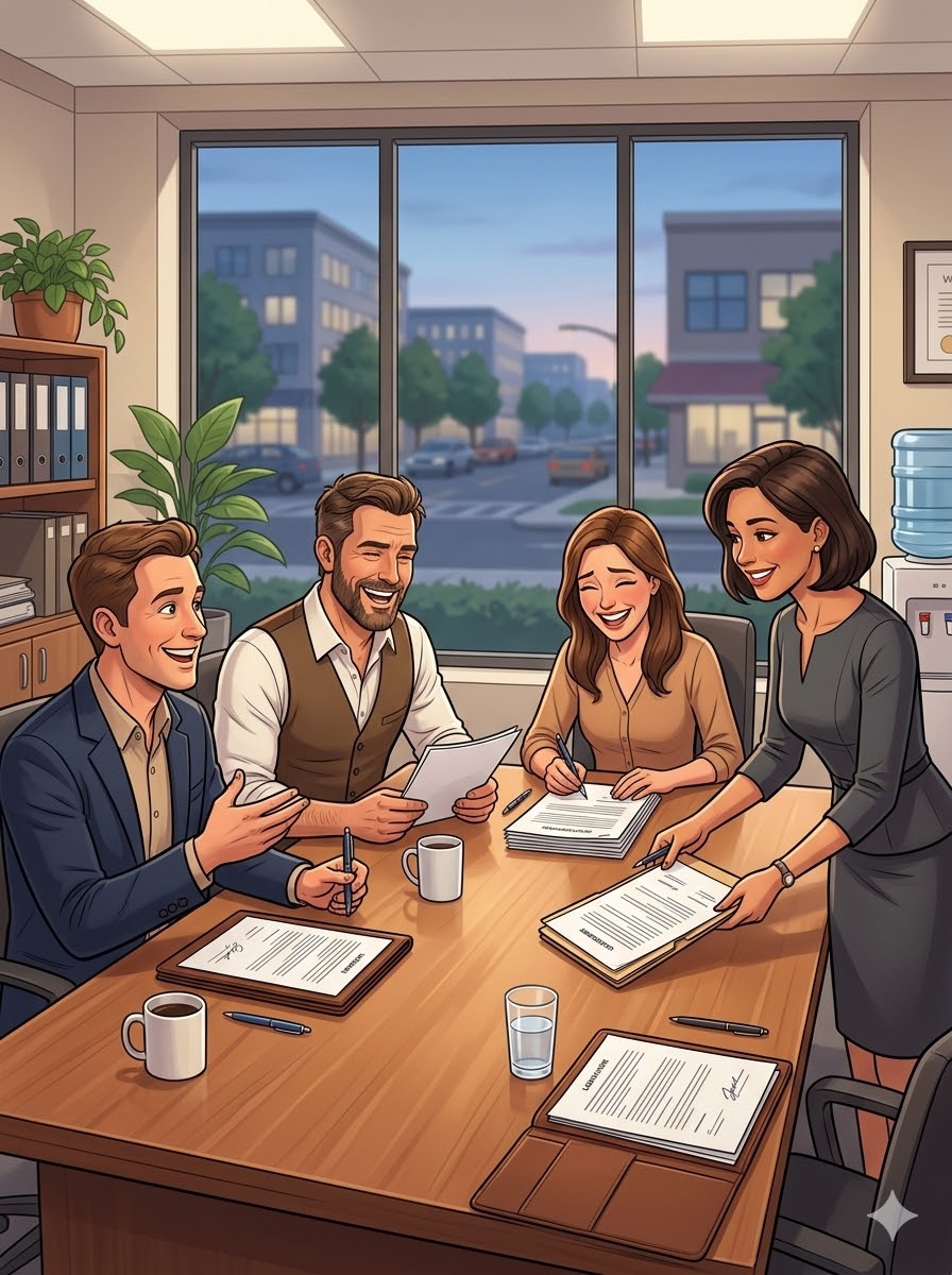 at the closing table