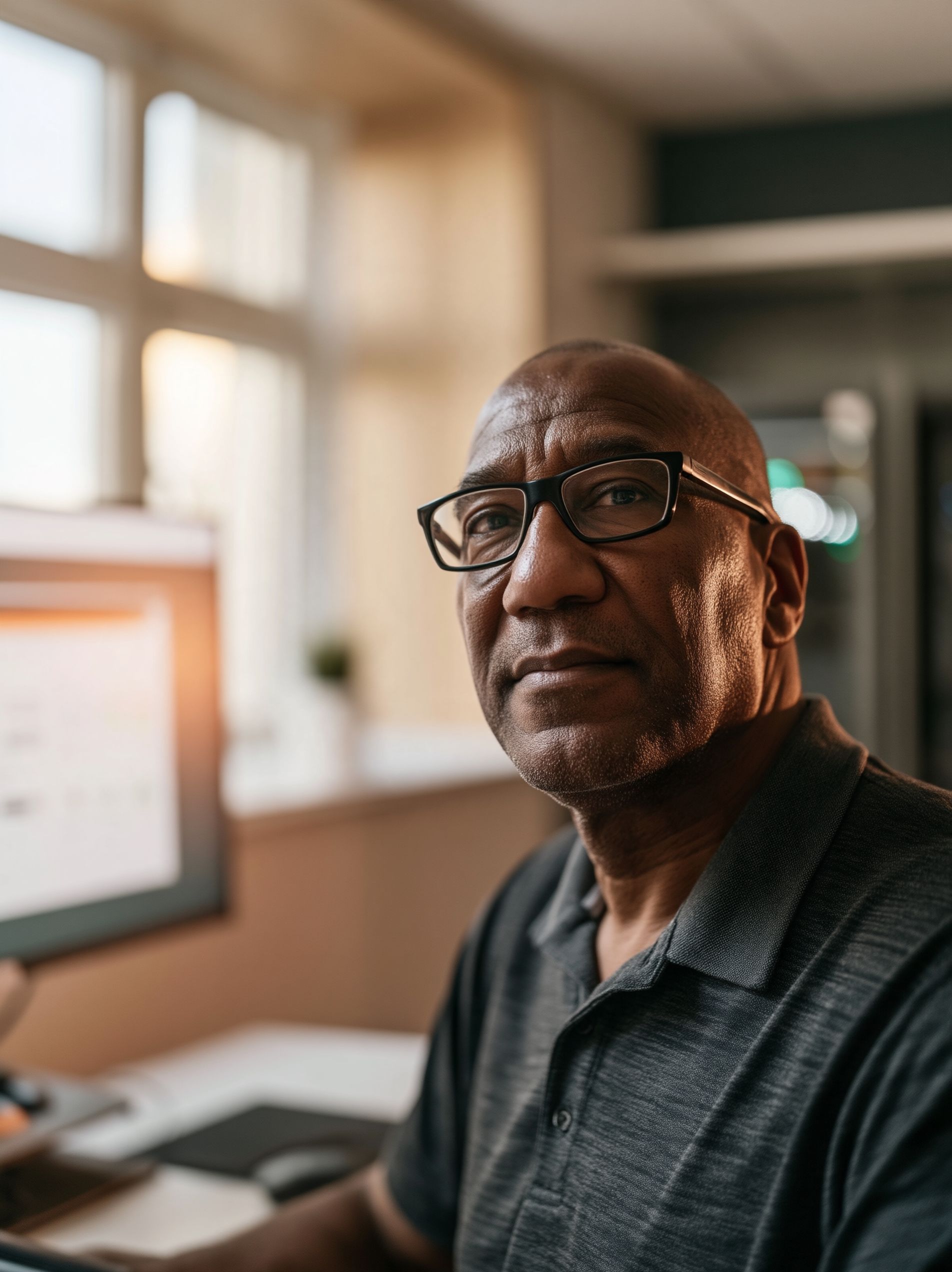 Jeff Tucker, founder of AI Powered Assets, in a bright modern workspace