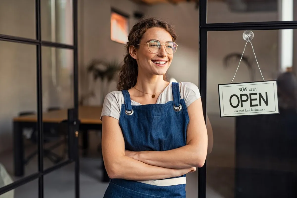 woman smiling