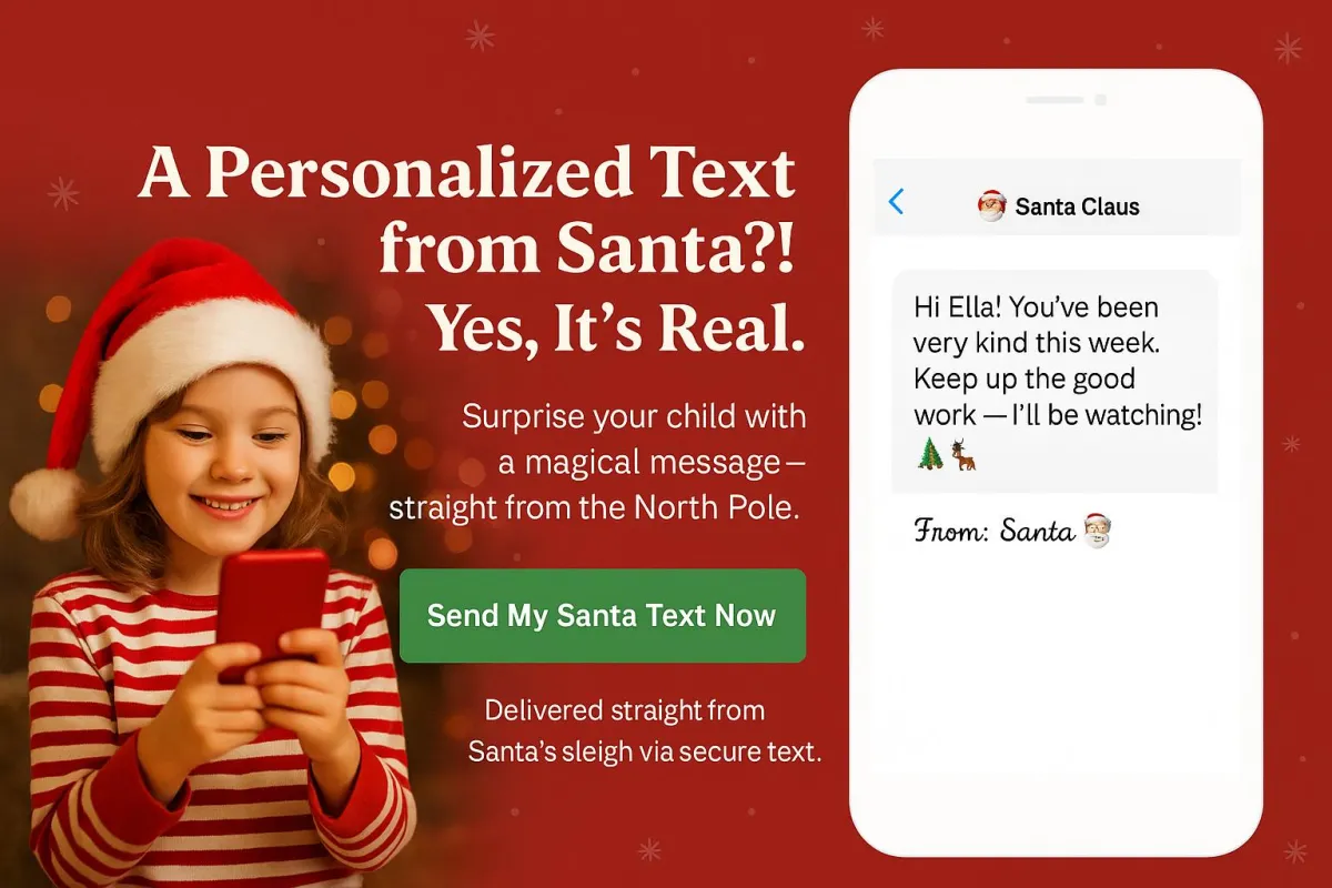 Get a text from santa