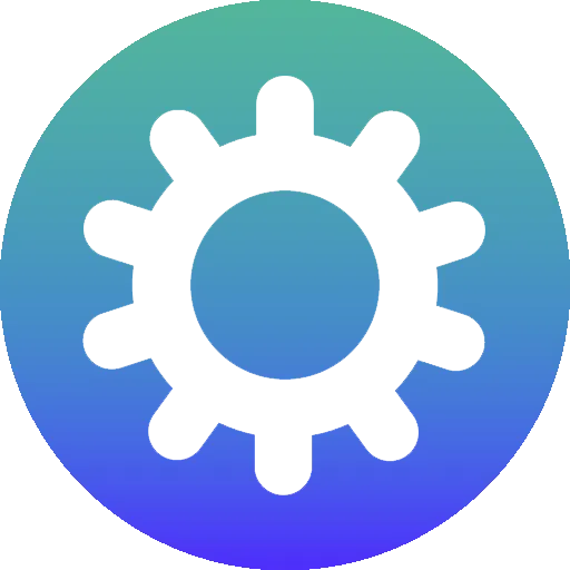 Green and purple gear icon for custom websites and sales funnels built to engage customers.