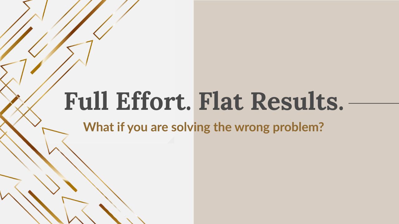Full Effort. Flat Results. What If You're Solving the Wrong Problem?