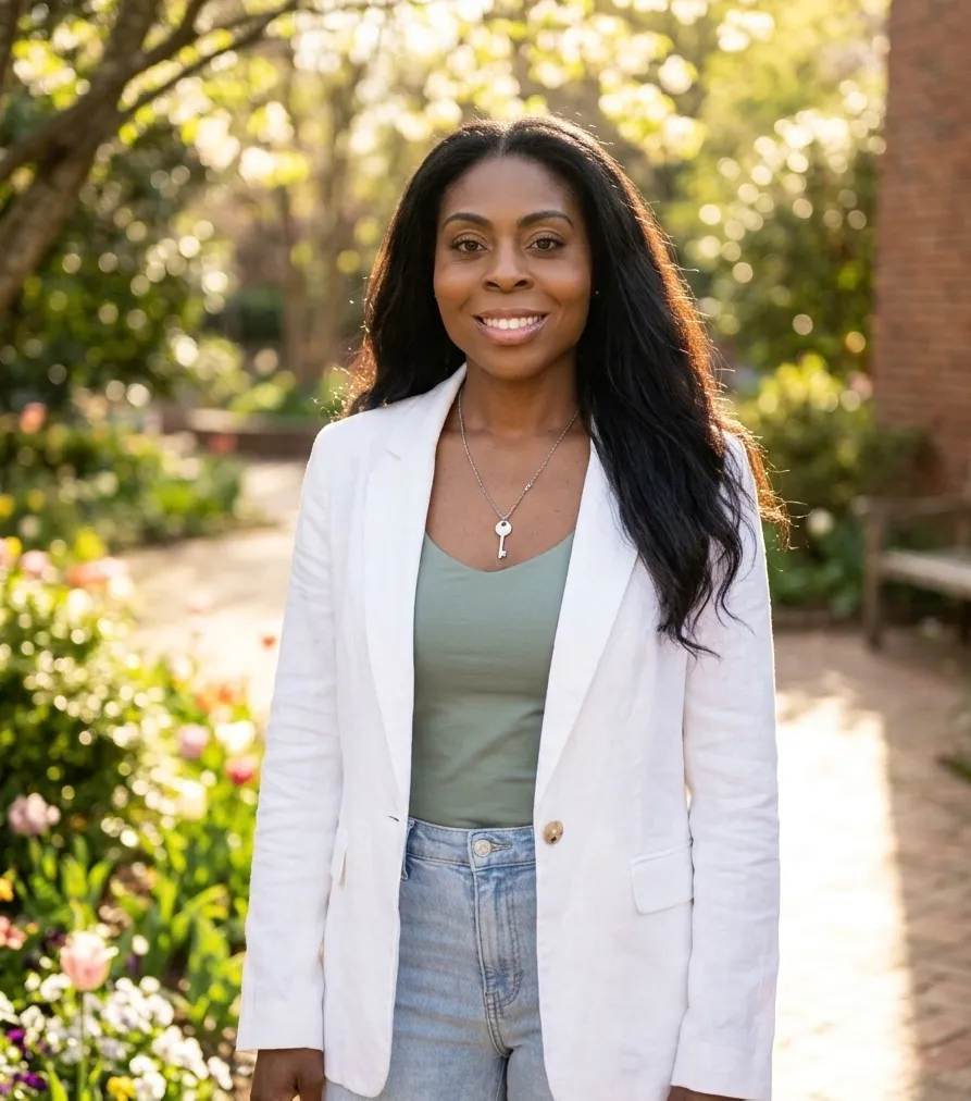 Person standing confidently outdoors in natural spring lighting symbolizing personal growth, motivation, and fresh beginnings in March.