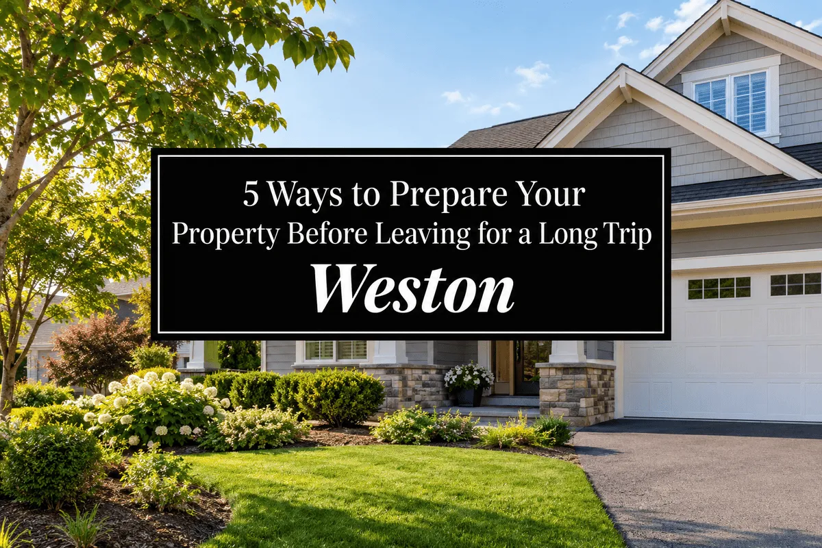 Weston Florida home with a well-maintained exterior prepared for an extended trip