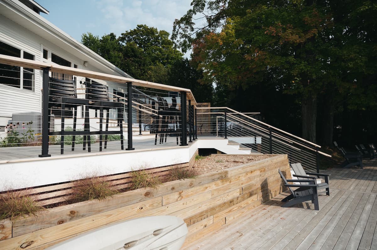 Custom-Cedar-Deck-Dock--Cable Railing-Leland-MI_0070Custom-Cedar-Deck-Dock--Cable Railing-Leland-MI