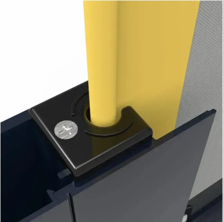 One-Track weight bar component preventing screen blowouts