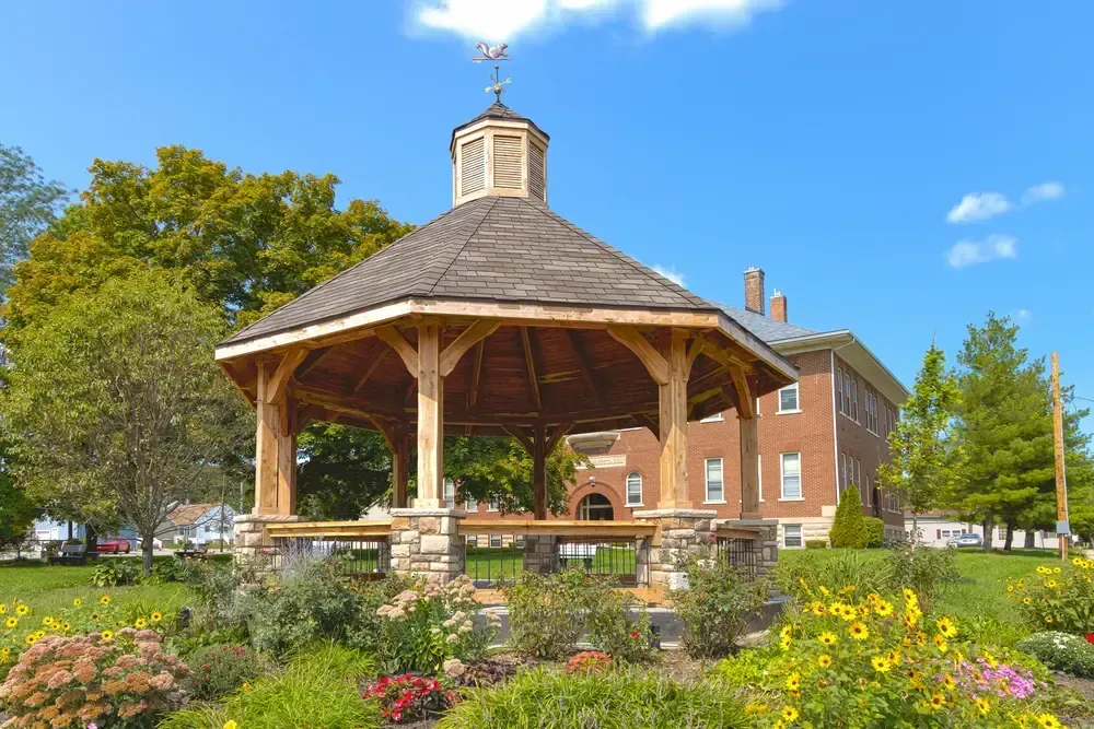 Timber-framed pavilion