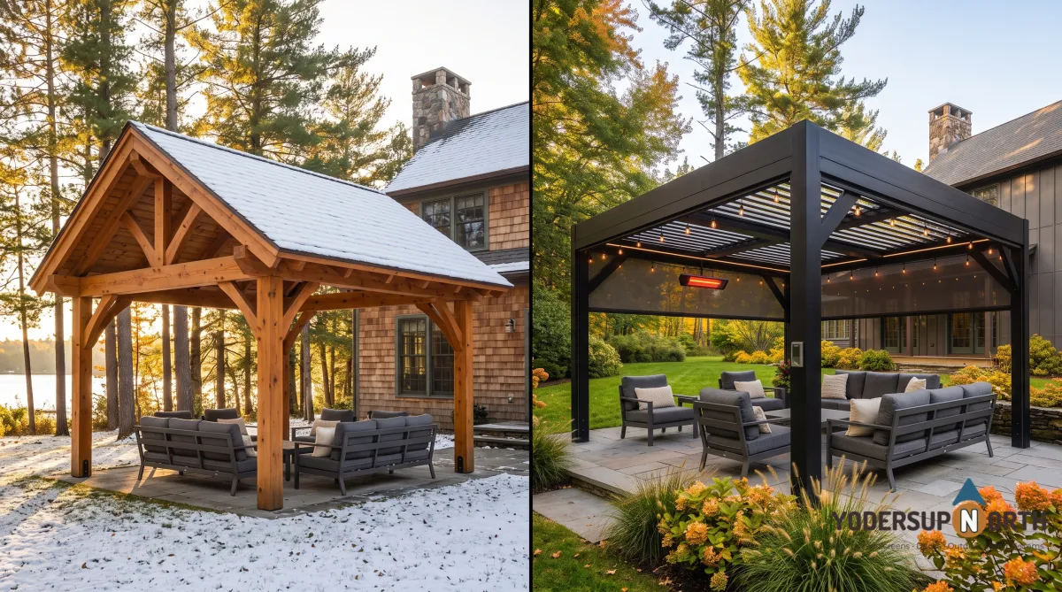Pavilion vs. Pergola in Northern Michigan | YodersUpNorth