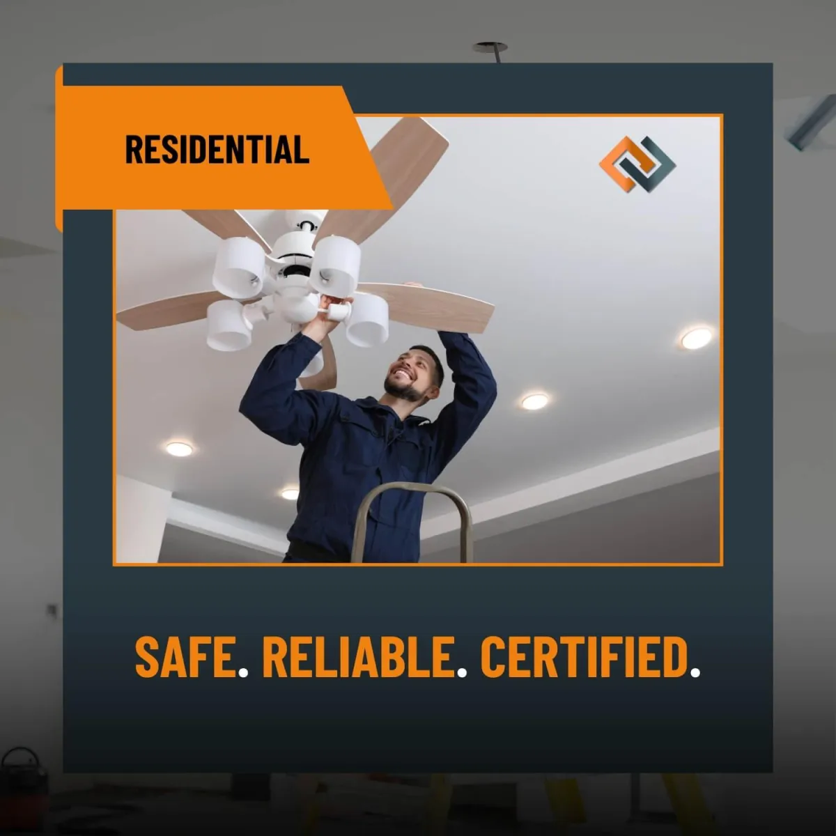 CU Solutions certified residential electrician ensuring safe and reliable electrical services for homes and families.