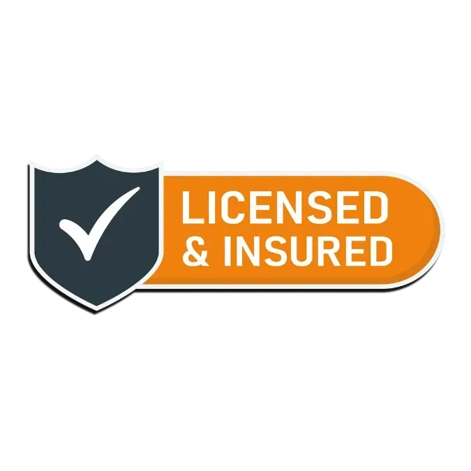 Badge icon reading “Licensed and Insured” highlighting Cu Solutions’ fully licensed and insured technicians in Colorado.