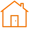 Home icon representing single family homes apartments condos and manufactured or mobile homes for Colorado rebate eligibility