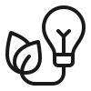Light bulb with leaf icon representing Step 6 enjoy a more efficient energy saving Colorado home after rebates and upgrades with Cu Solutions